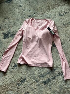 ONER Active SoftMotion Long-Sleeve Scoop Neck Top - Pink size Med